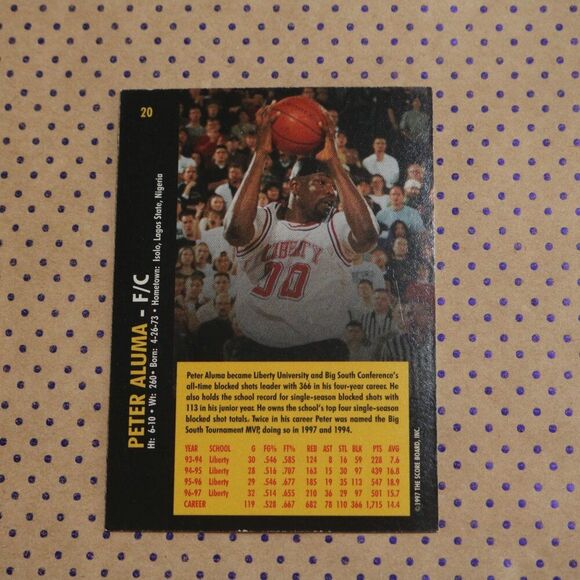Peter Aluma #20 Basketball Card - Picture 2 of 2